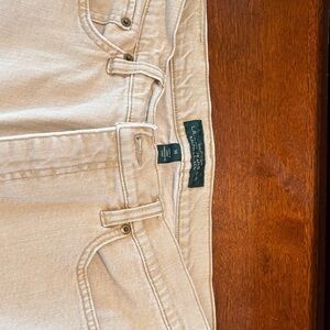 Lauren Ralph Lauren Tan Classic Straight Pants